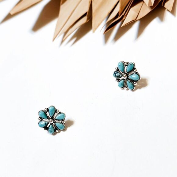 Boho flower earrings #158 - Picture 3 of 5